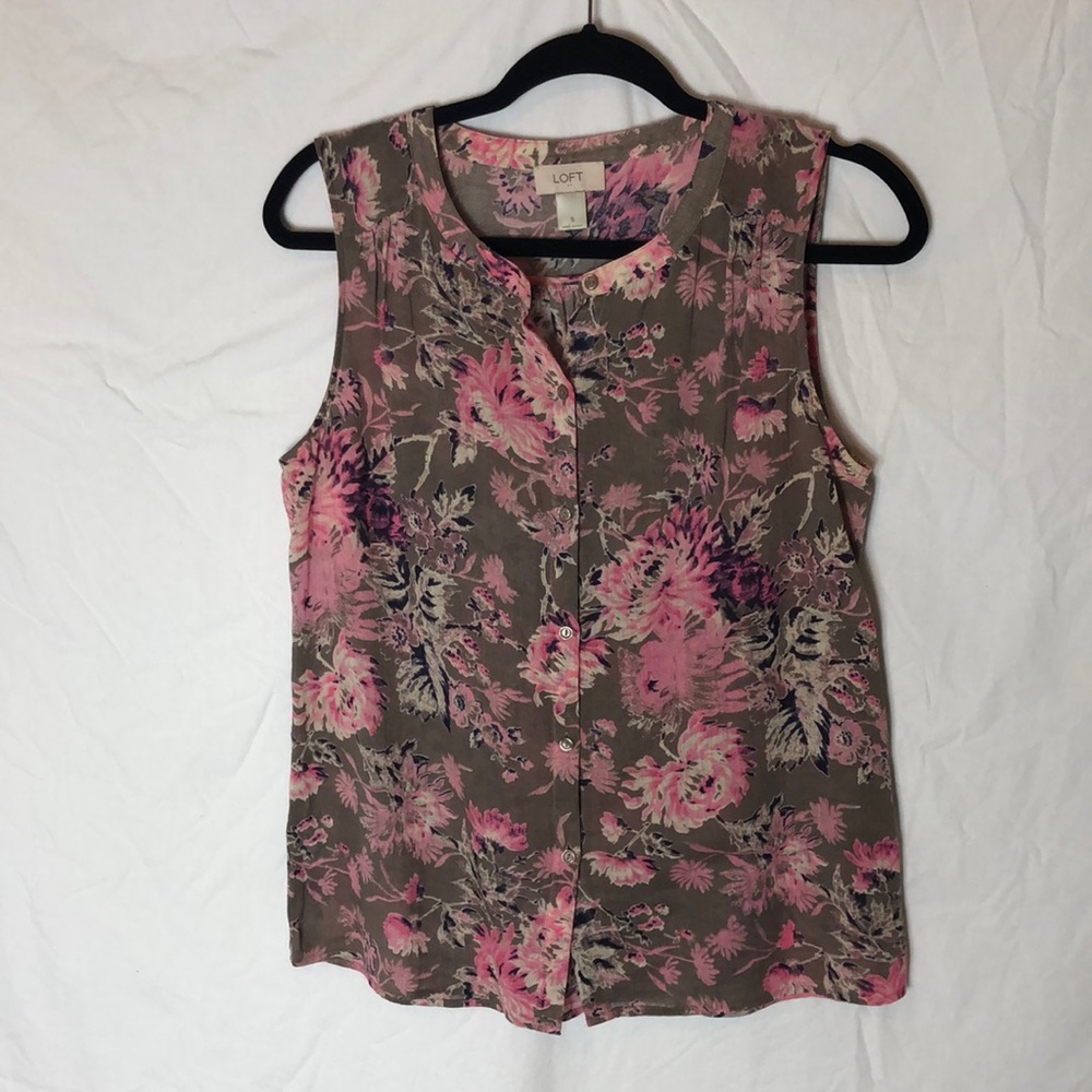 LOFT Floral Sleeveless Blouse (3)